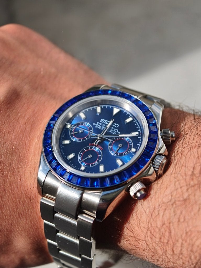 Seiko mod Daytonna Blue, Bijoux, Sacs & Beauté, Montres | Hommes, Seiko, Acier, Enlèvement, Acier