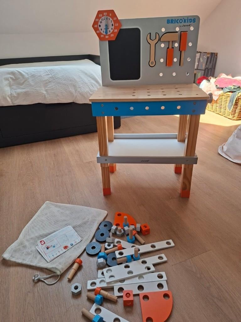 Houten speelwerkbank voor kinderen, Kinderen en Baby's, Ophalen, Zo goed als nieuw, Meubelstuk of Keukentje