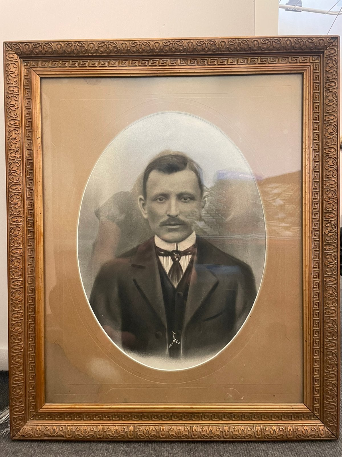 Oude foto’s met kader, Antiek en Kunst, Ophalen, Portret of Personen