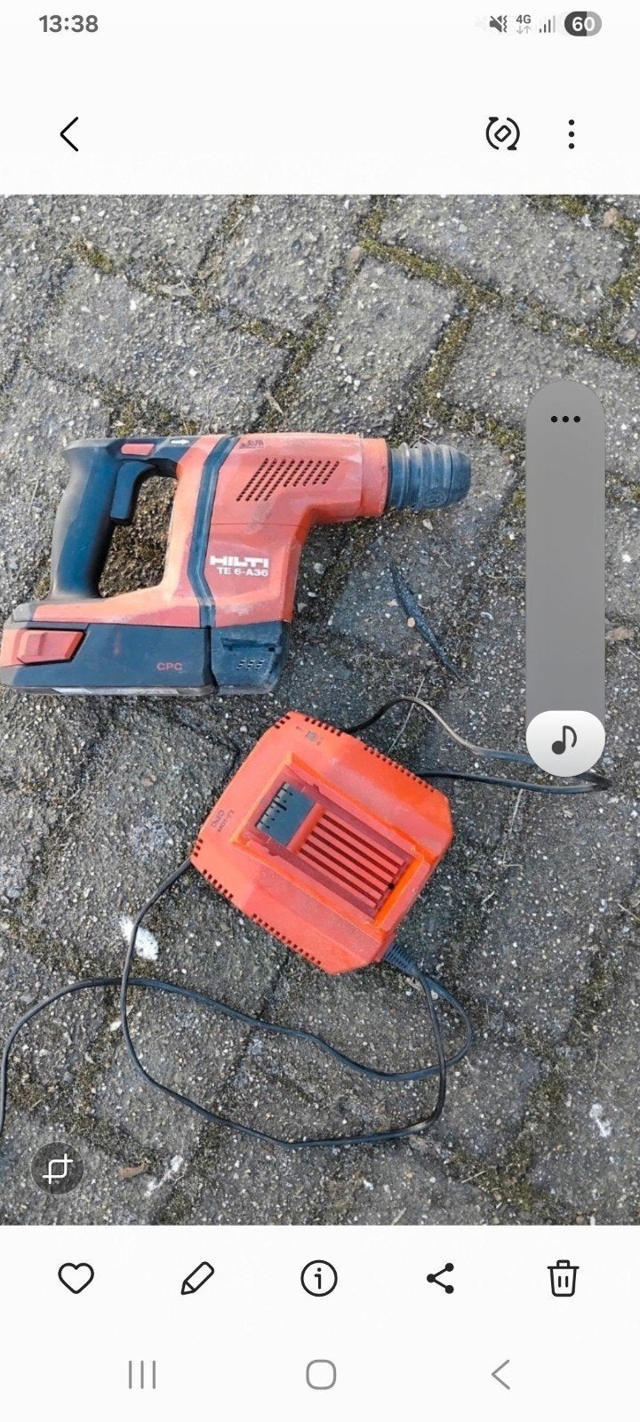 hilti breekhamer en bor, Ophalen
