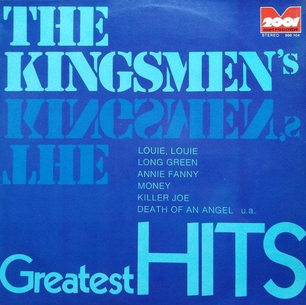The Kingsmen – The Kingsmen's Greatest Hits, CD & DVD, Vinyles | Rock, Réédition, Autres genres, Utilisé, Envoi