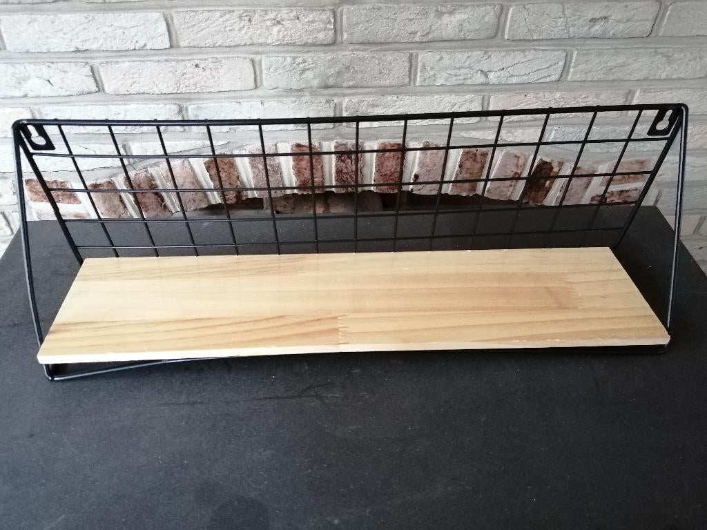 Houten ijzeren wandplank, Huis en Inrichting, Ophalen of Verzenden, Nieuw
