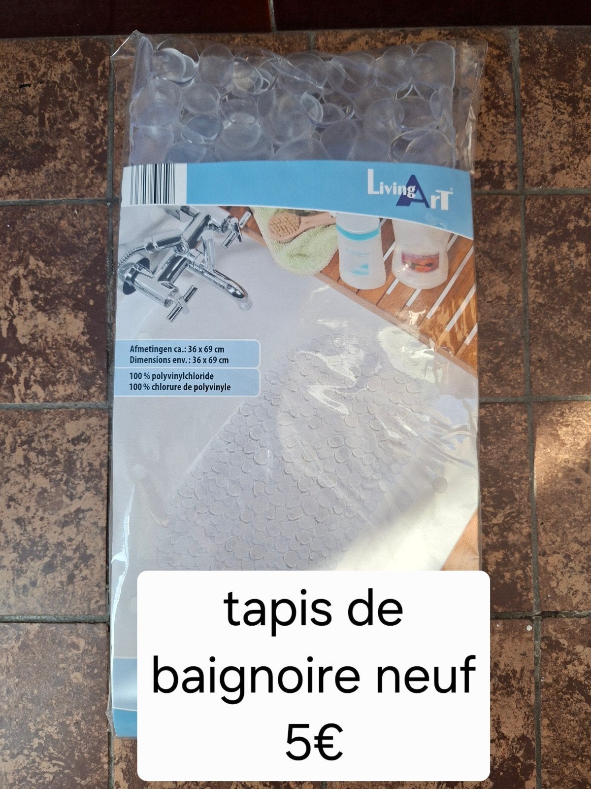 tapis de baignoire neuf, Enlèvement
