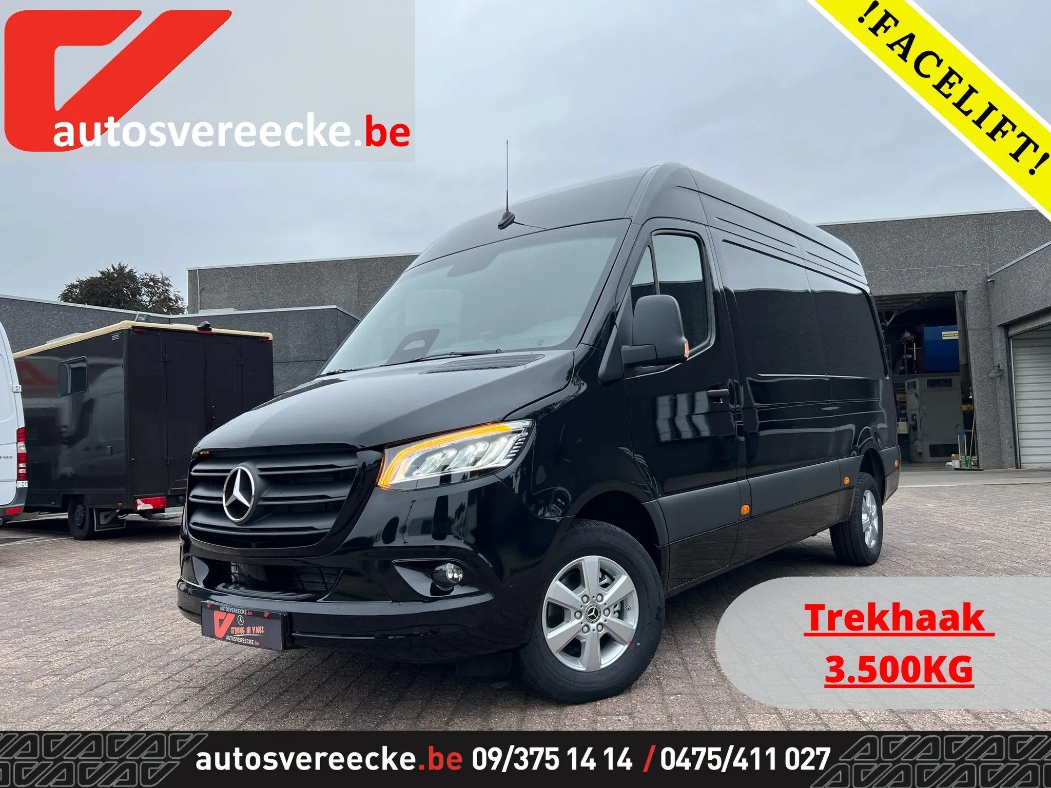 MERCEDES SPRINTER_319 RWD L2H2 SL3.5T AUTO, Auto's, Bestelwagens en Lichte vracht, Stof, Gebruikt, 4 cilinders, Zwart