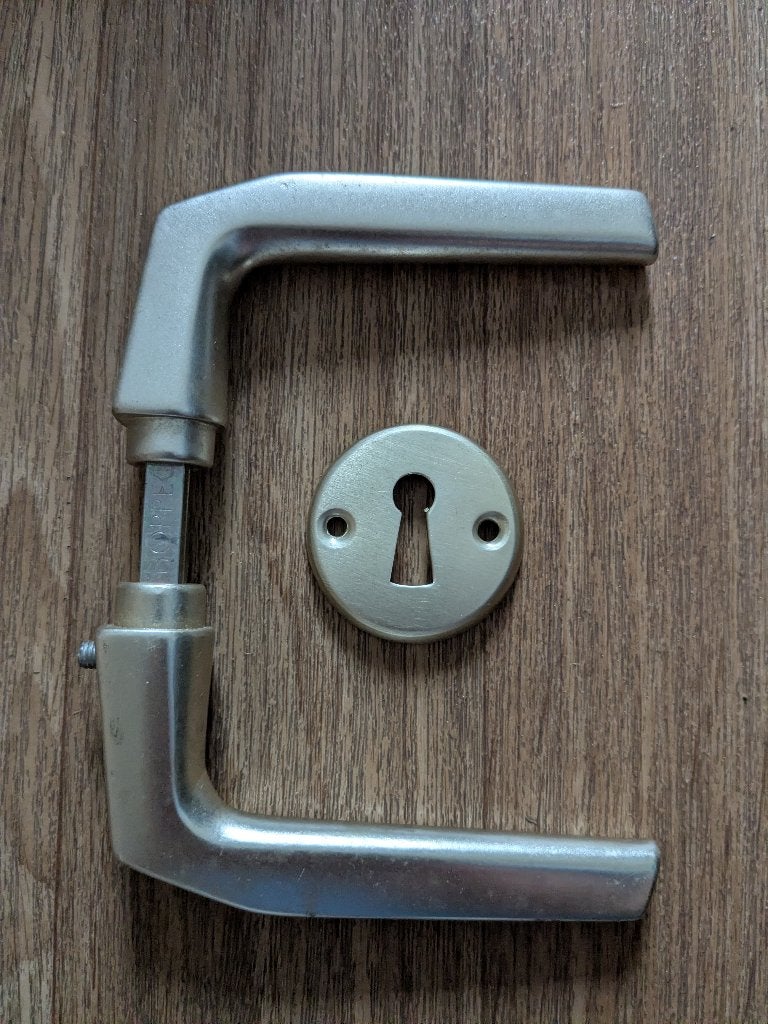 Klink deur, Doe-het-zelf en Bouw, Ophalen, Gebruikt, Inox, Klink of Kruk