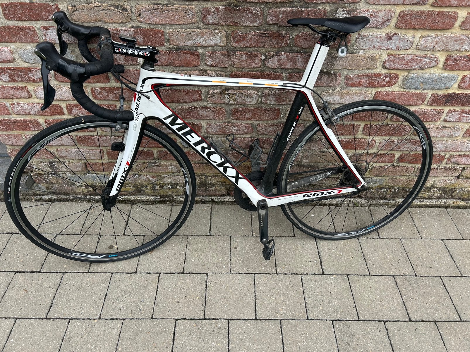 Koersfiets Eddy Merckx wit zwart maat medium carbon, Overige merken, 28 inch, Gebruikt, Carbon