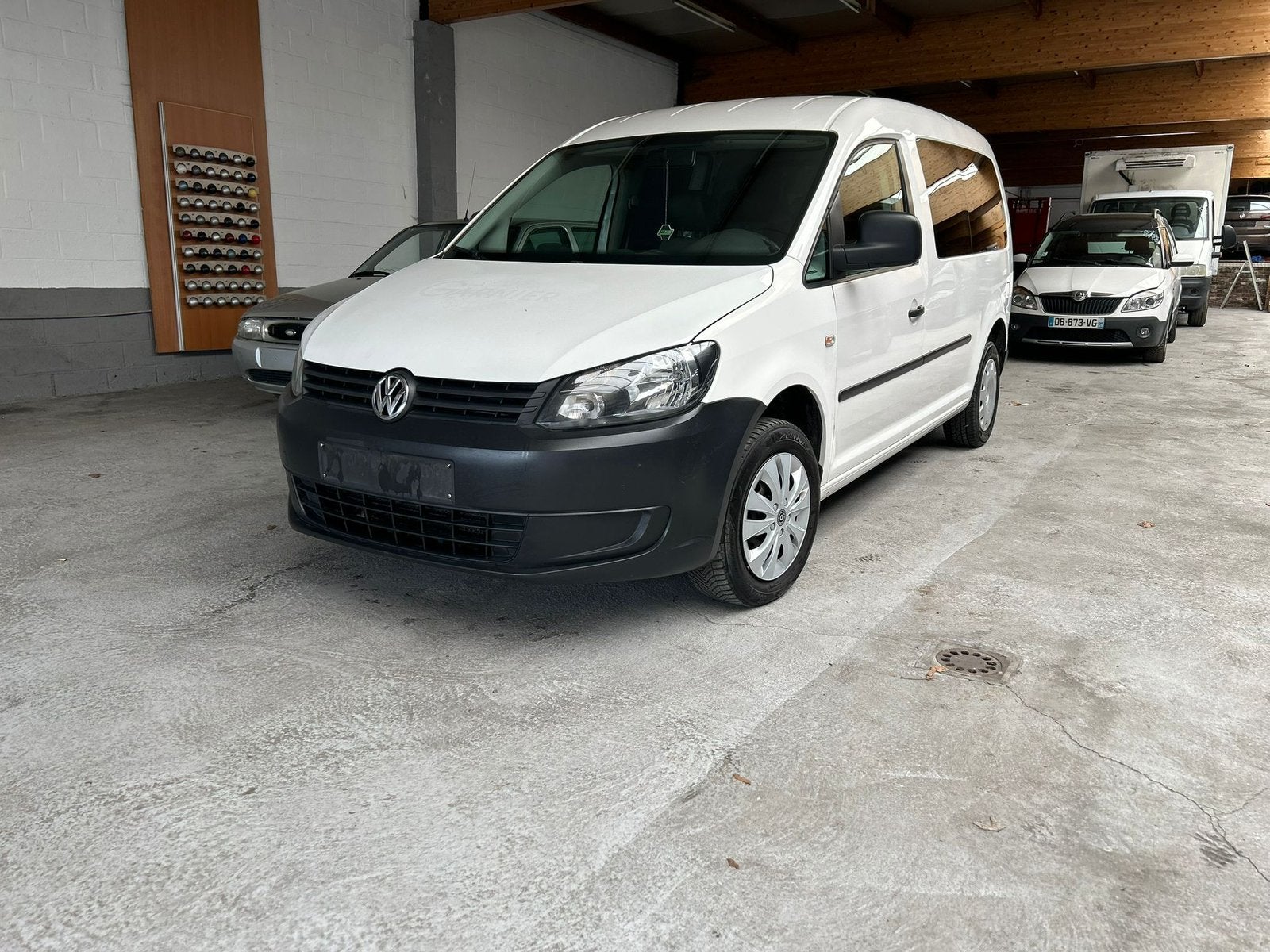 voiture, Auto's, Volkswagen, Voorwielaandrijving, Caddy Combi, Wit, Leder