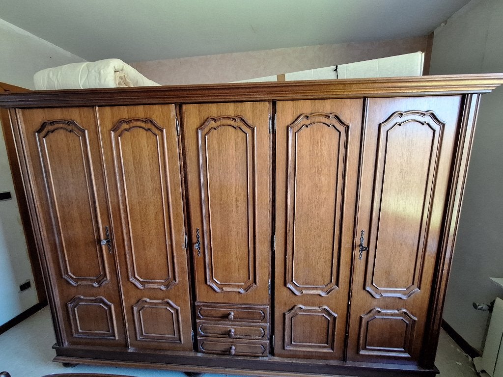 Tweepersoonskamer massief hout - Eénpersoonskamer bruin, Huis en Inrichting, Ophalen, Gebruikt