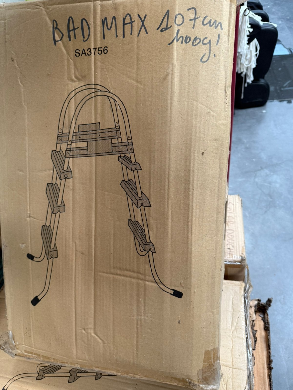 Nieuwe zwembadladder voor opbouwzwembad tot 107 cm, Ophalen of Verzenden, Nieuw, Ladder