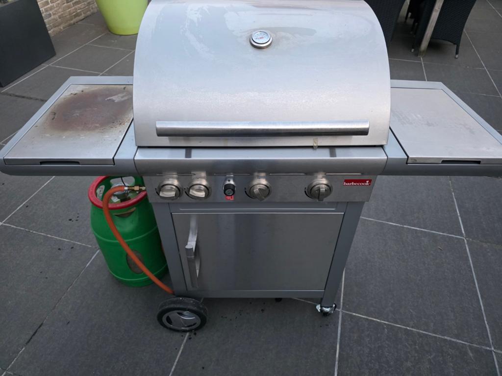 Gasbarbecue in inox met 1 gasbekken merk Barbecook, Enlèvement