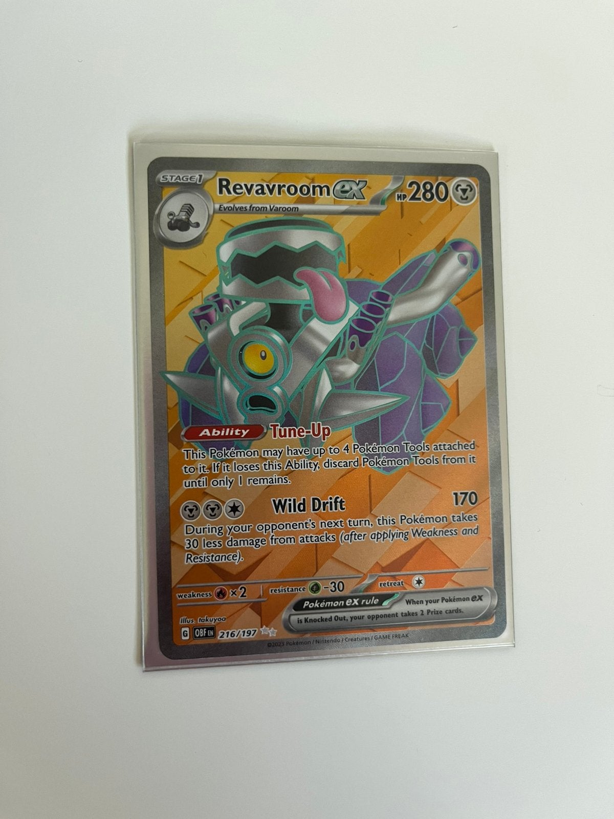 Pokémonkaart Revavroom ex, Ophalen of Verzenden, Nieuw, Losse kaart