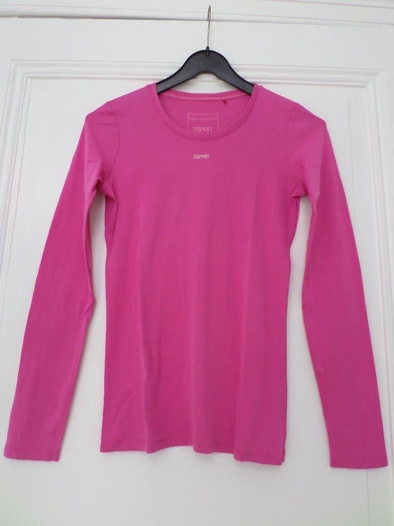 Pull Esprit rose fuchsia lettre blanc collection vintage S M, Vêtements | Femmes, Taille 38/40 (M), Enlèvement ou Envoi, Rose