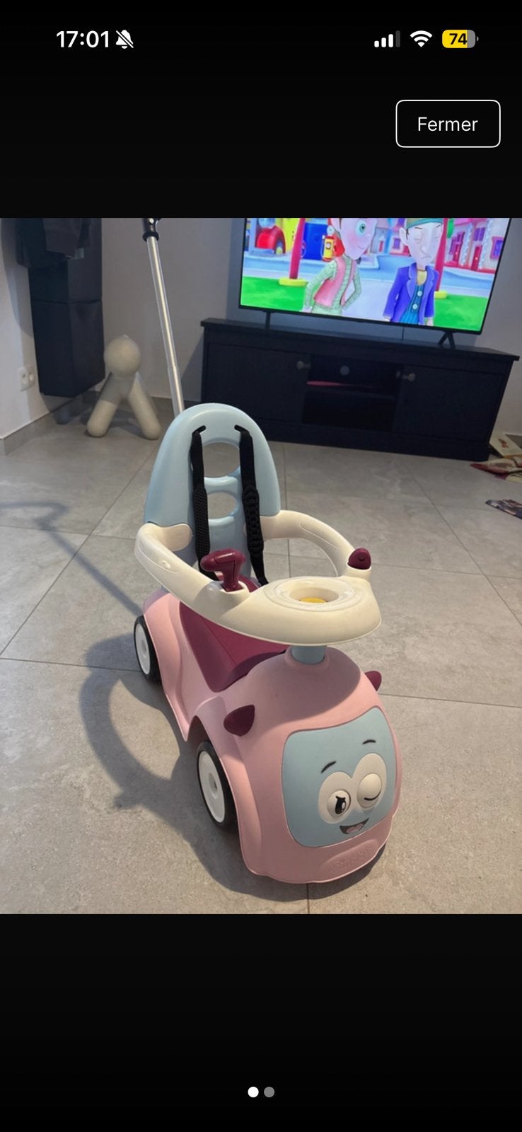 Smoby pousse enfant, Enfants & Bébés, Enlèvement ou Envoi, Comme neuf