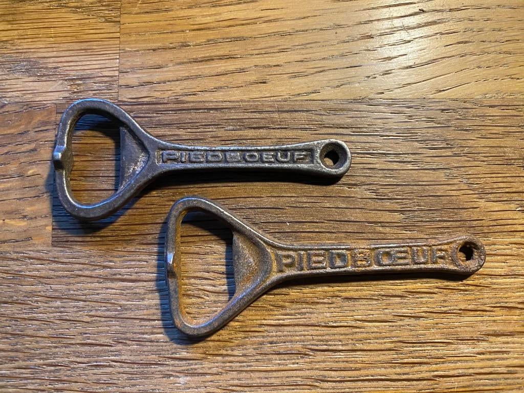 PIEDBOEUF flesopener 2x, Ophalen of Verzenden, Gebruikt, Flesopener, Overige merken