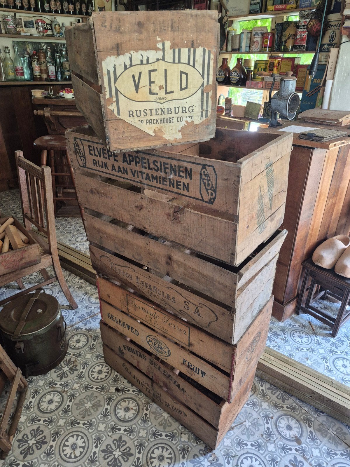 Fruitkisten jaren 30-40, Ophalen of Verzenden