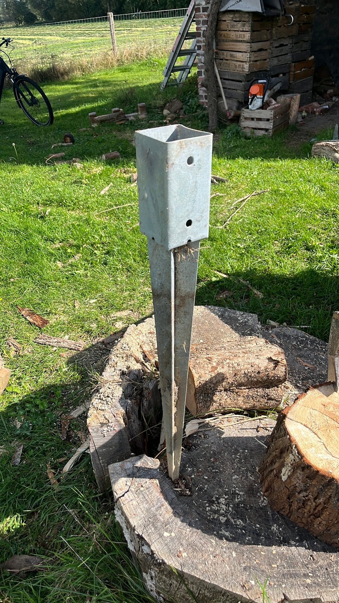 Paal houders 12 stuks, Ophalen, Gebruikt