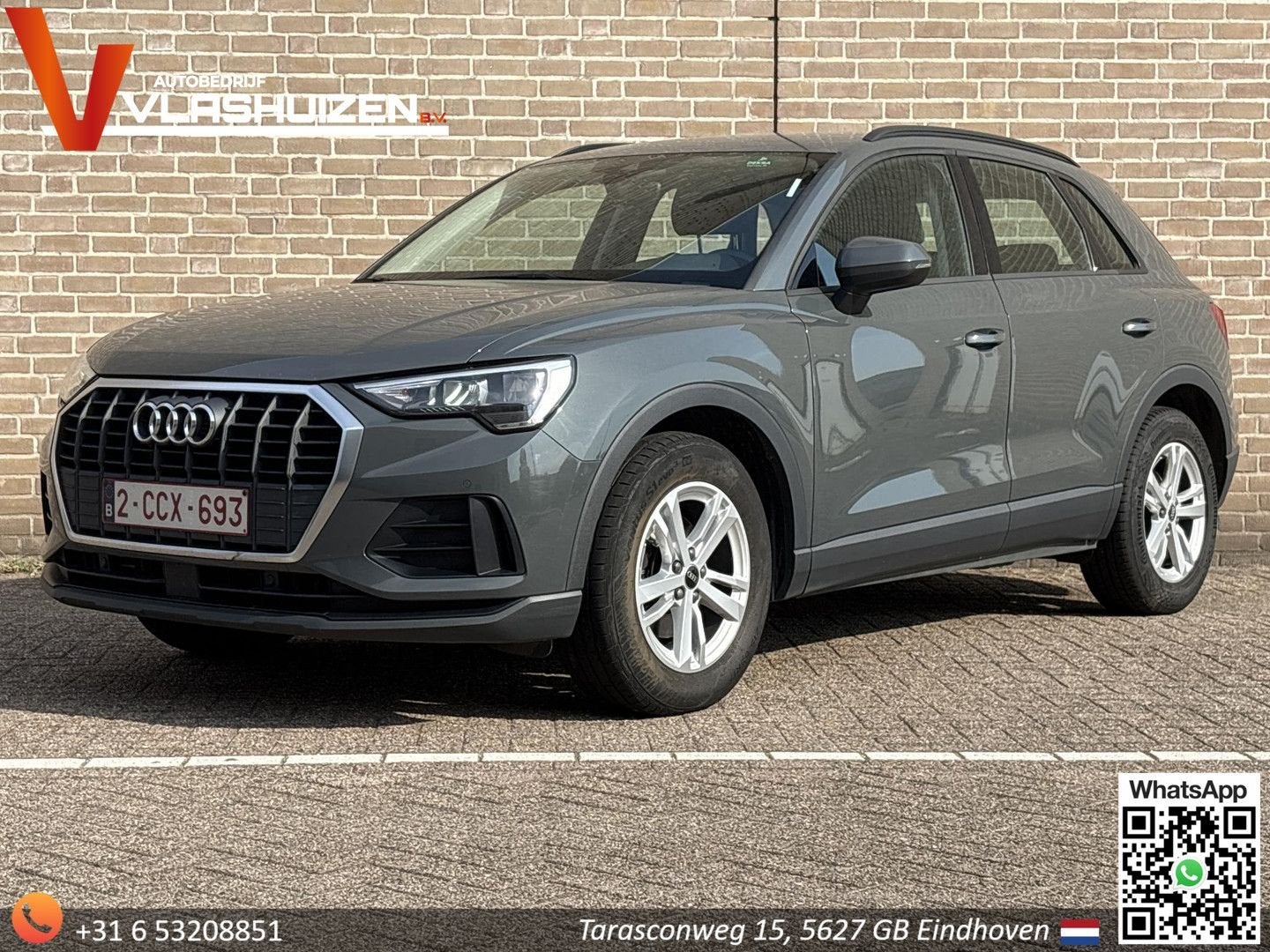 Audi Q3 35 TDI Pro Line | € 15.700 NETTO! | Leder/Alcantara, Autos, Audi, Argent ou Gris, Achat, Entreprise, Noir