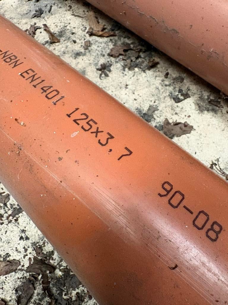 Dikwandige Rioolbuizen 125 Diameter benor, Ophalen, Zo goed als nieuw