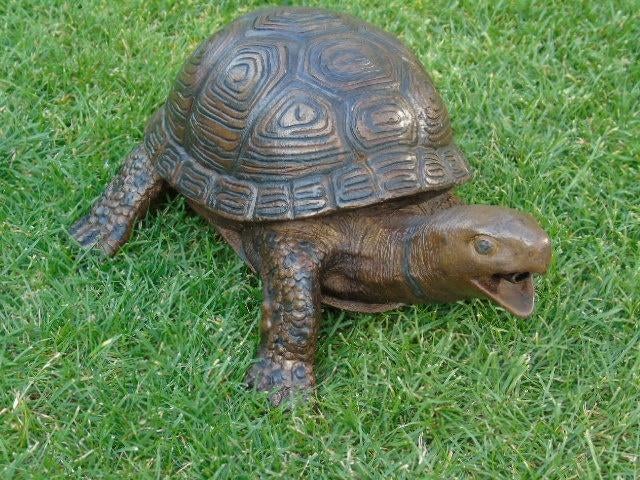 bronzen schildpad en waterstraal!, Tuin en Terras, Ophalen of Verzenden, Nieuw, Overige materialen, Fontein