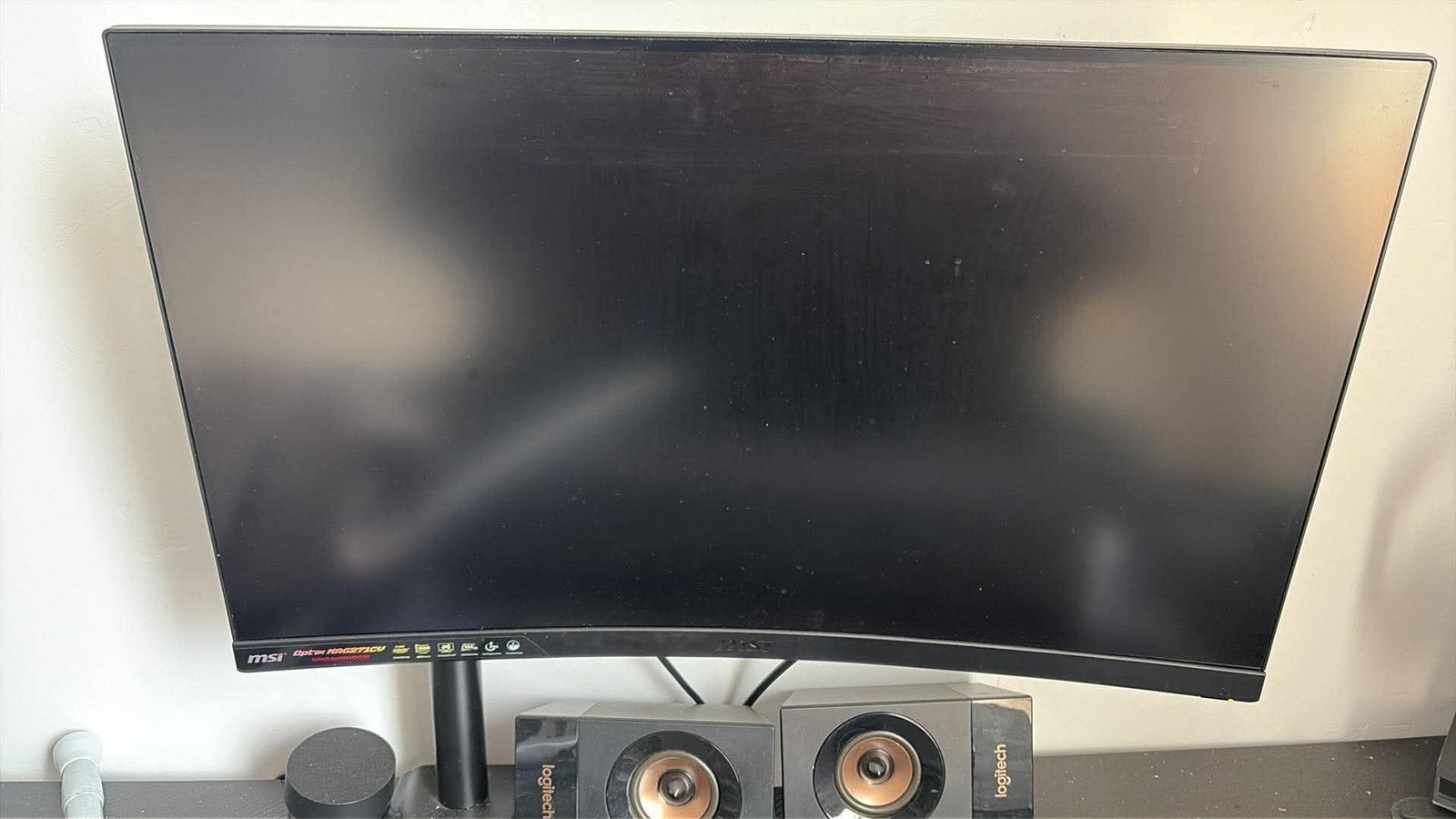 Écran incurvé avec support, Computers en Software, Monitoren, Ophalen, Refurbished