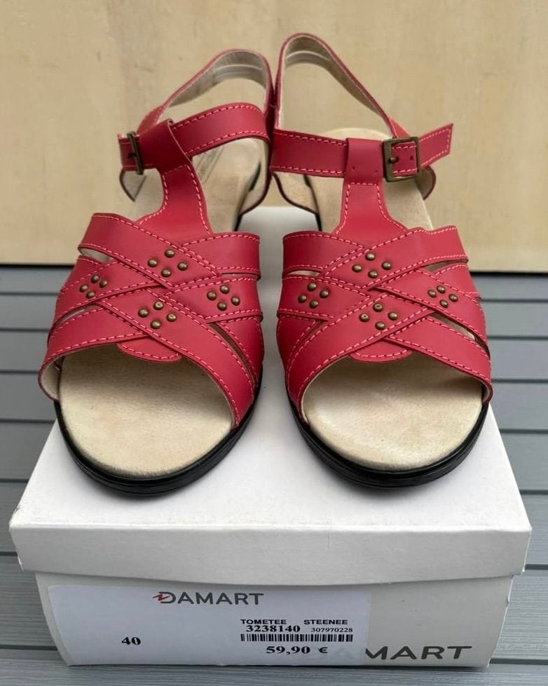 Sandale 40 rouge Damart, Vêtements | Femmes, Enlèvement ou Envoi, Comme neuf, Rouge