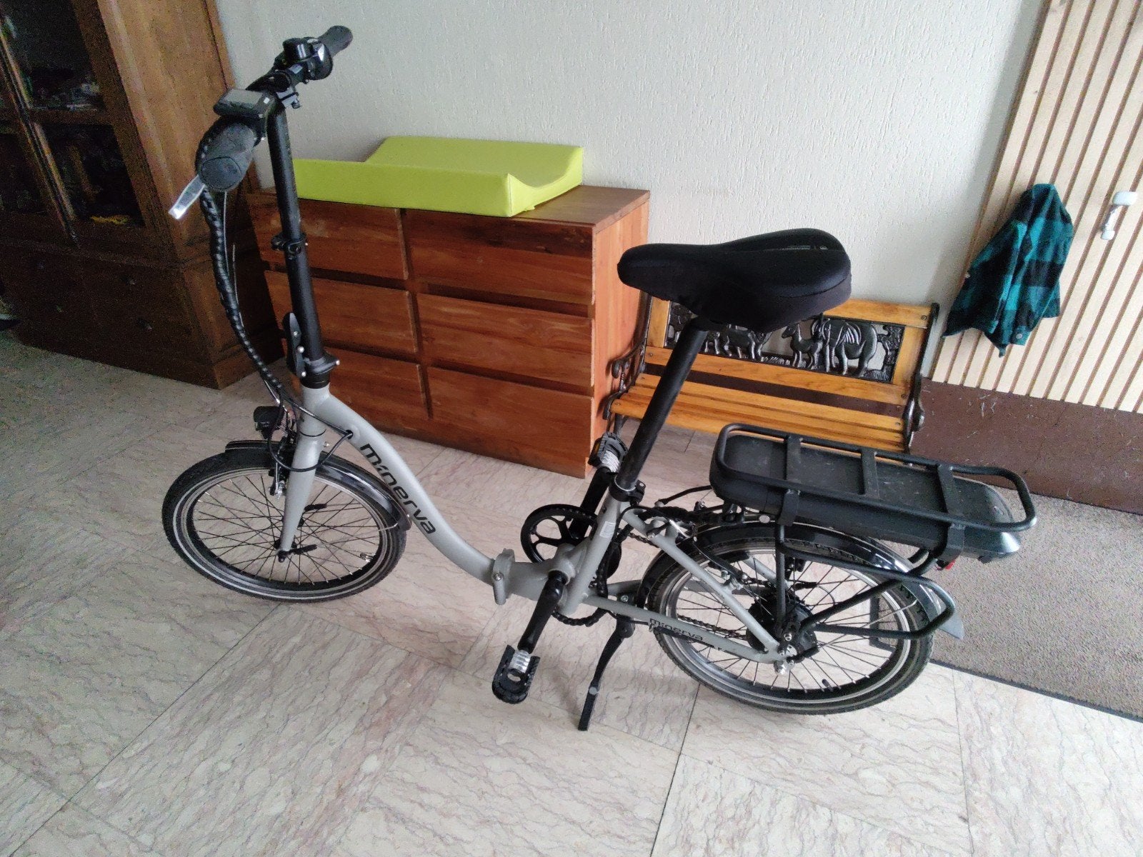 Minerva elektrische mini plooibare fiets, Versnellingen, Nieuw, Totaal opvouwbaar, Ophalen