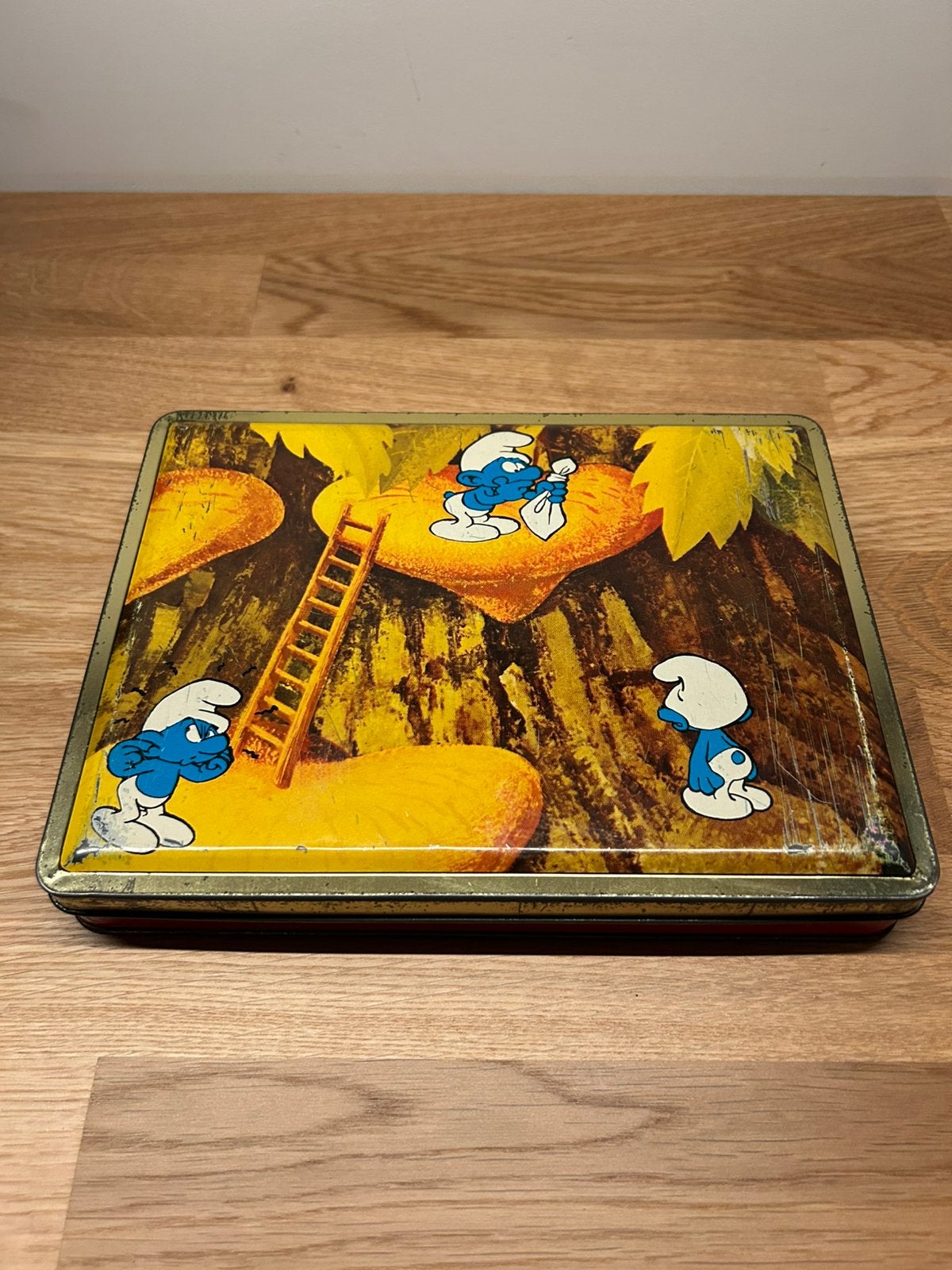 Vintage doos Smurfen / Schtroumpfs Peyo bonbons parlines, Enlèvement ou Envoi, Utilisé