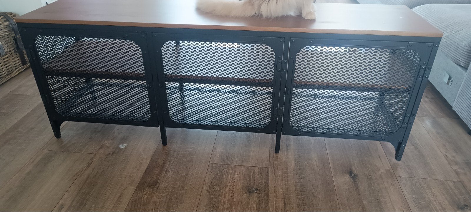 TV dressoir industrieel, Huis en Inrichting, Ophalen, Zo goed als nieuw, Metaal