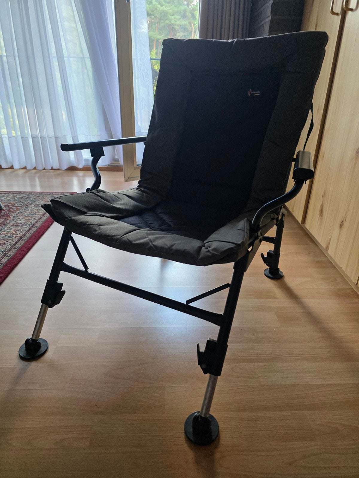 Stoel, rodpod en schepnet, Ophalen, Gebruikt