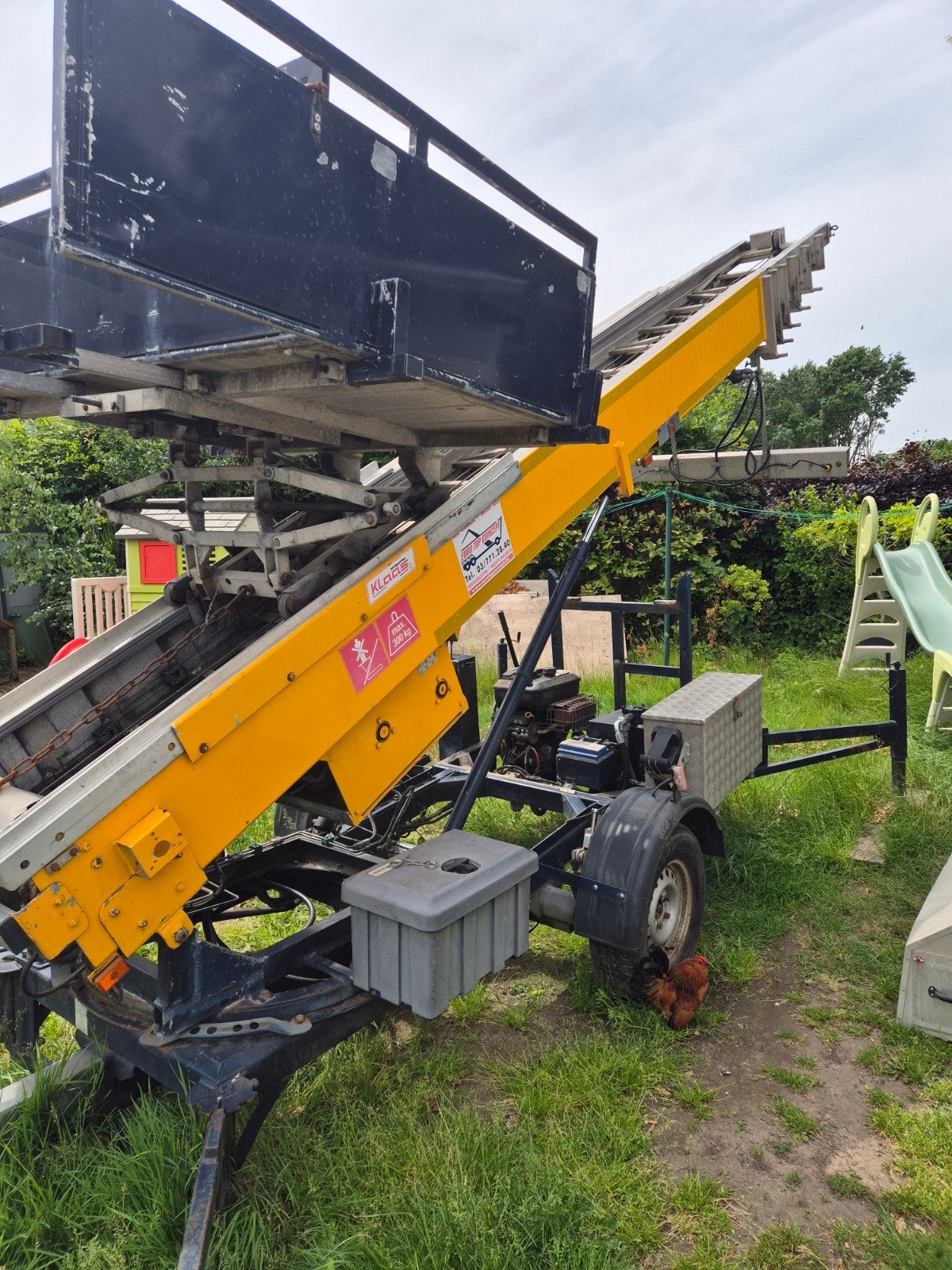 Treklift 140u!!, Ophalen