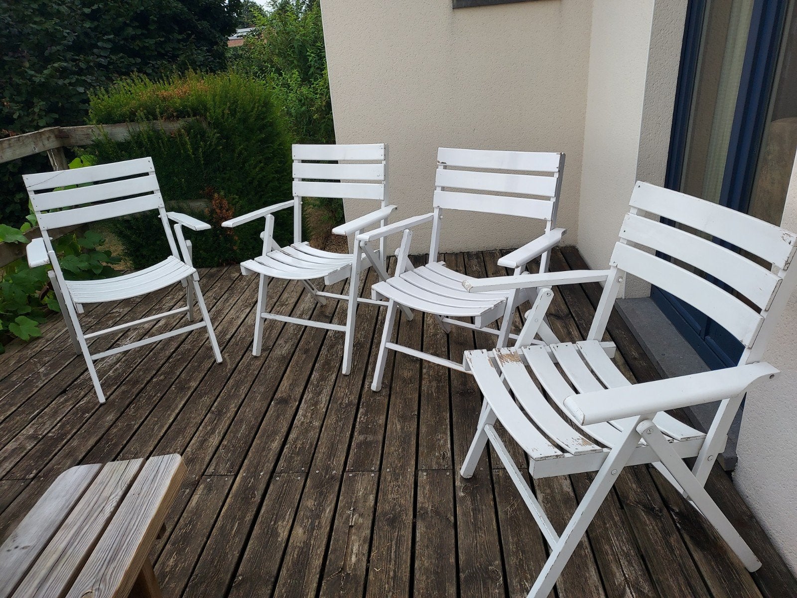 4 tuinstoelen met kussens, Ophalen