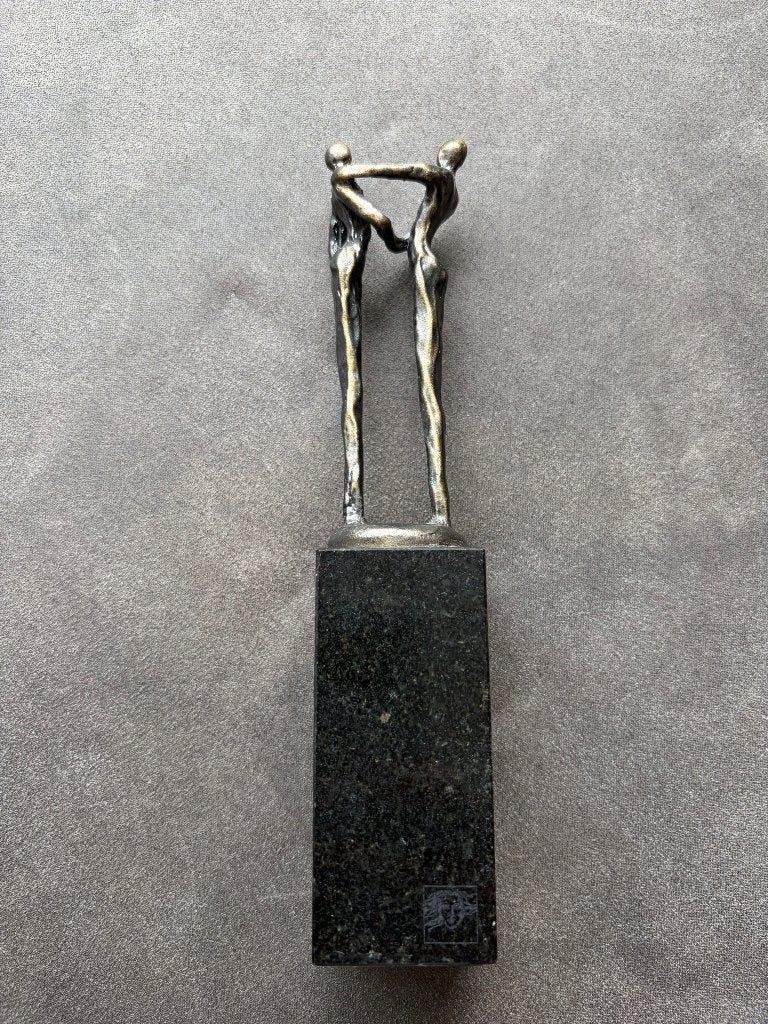 Bronssculptuur Artihove, Antiquités & Art, Sur socle, Brons, Enlèvement, Noir