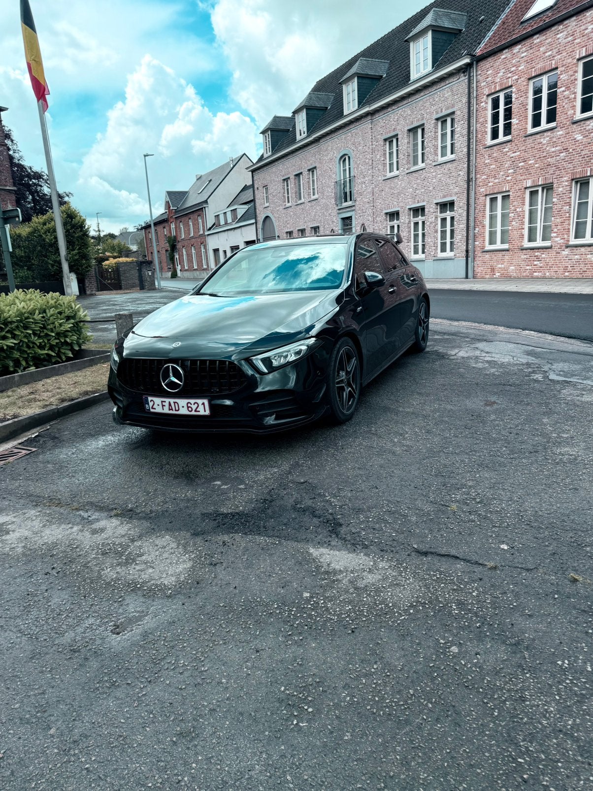 Mercedes a180, Auto's, Automaat, Leder en Stof, Zwart, Berline