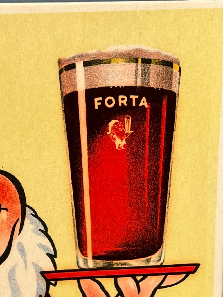 Ancienne pub carton bière Forta, Enlèvement ou Envoi, Utilisé