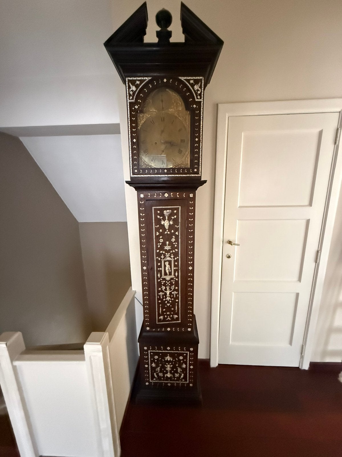 Superbe horloge de parquet ancienne avec marqueterie, Antiquités & Art, Enlèvement