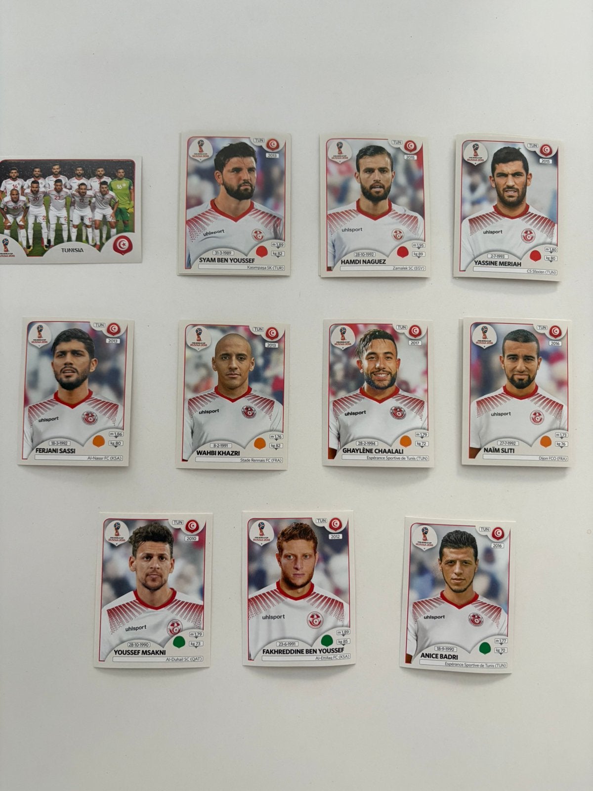 Panini world cup 2018 Tunisia, Verzamelen, Stickers, Ophalen of Verzenden, Zo goed als nieuw