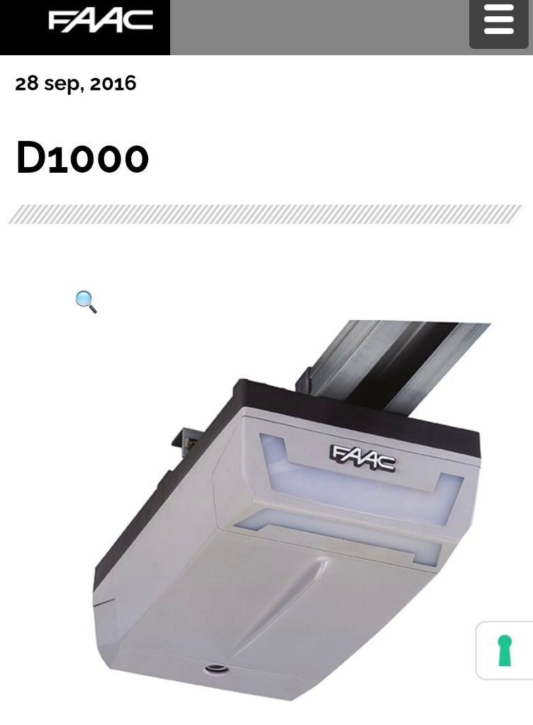 Garagepoortopener FAAC D1000, Ophalen, Zo goed als nieuw, Overige typen