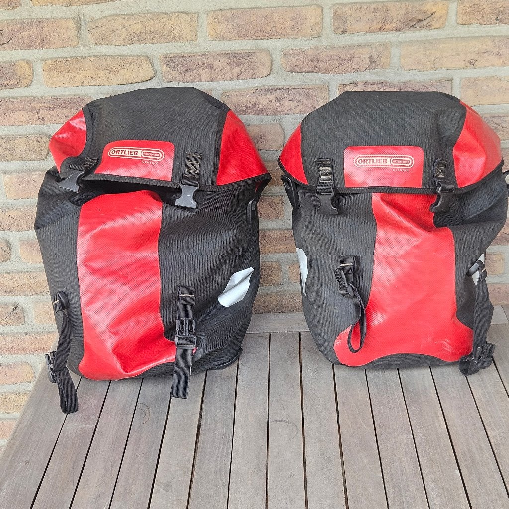 set fietstassen Ortlieb bikepacker rood, Fietsen en Brommers, Fietsaccessoires | Fietstassen, Ophalen of Verzenden, Gebruikt, Ortlieb