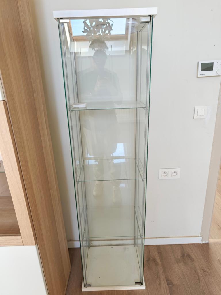 Vitrine en verre avec éclairage, Enlèvement, Neuf