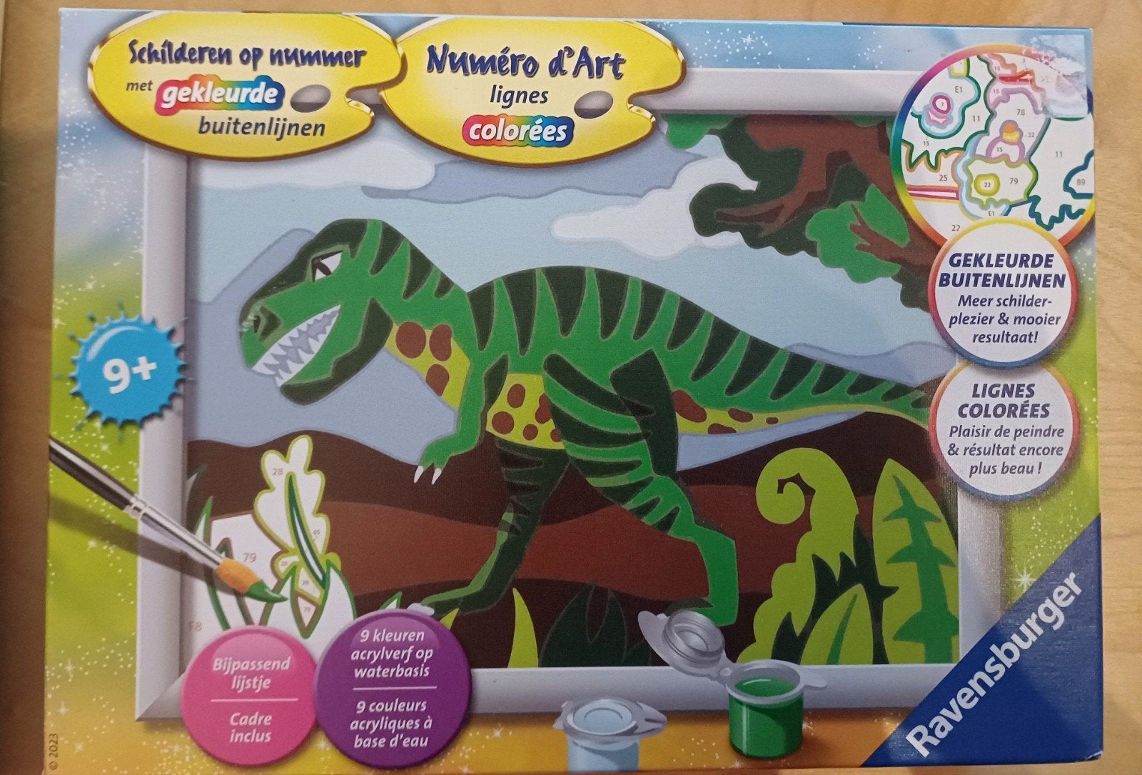 Schilderen op nummer - Dino - 9+, Enfants & Bébés, Jouets | Éducatifs & Créatifs, Enlèvement ou Envoi, Neuf, Bricolage