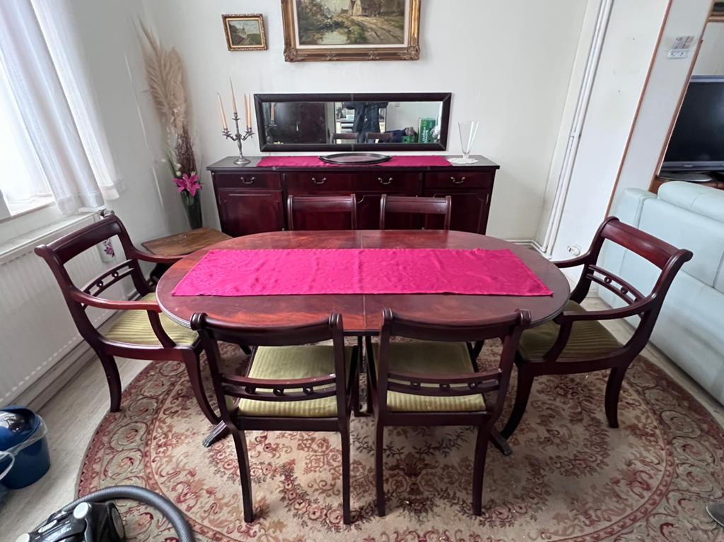Salle à manger complète en acajou A DONNER !!, Enlèvement
