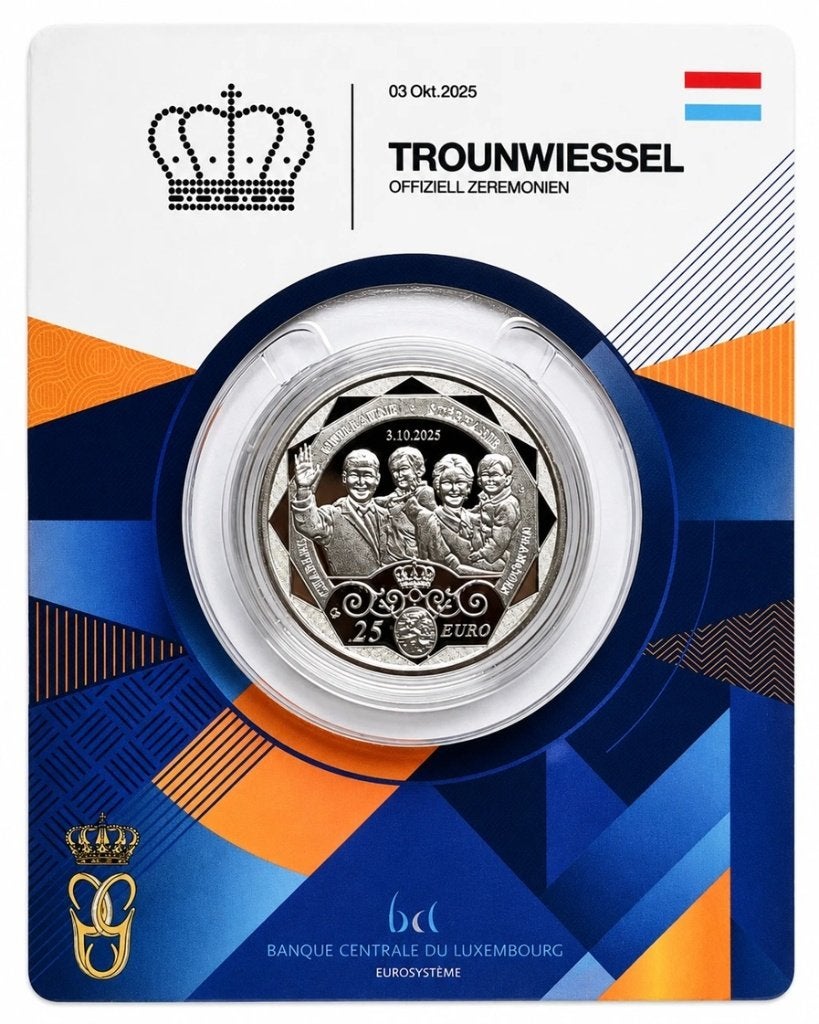 Luxemburg 2026 - ZILVEREN 25 euro - Troonwisseling - PROOF, Enlèvement ou Envoi, Luxembourg, Série, Argent