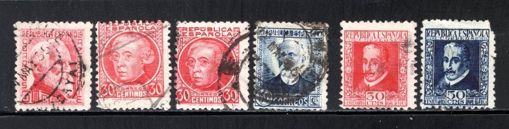 ESPAGNE Lot 1935 estampillé, Envoi, Affranchi
