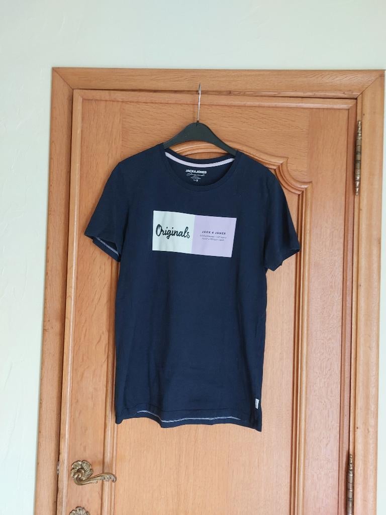 TS marine avec motif Jack&Jones - taille S, Kleding | Heren, T-shirts, Ophalen, Blauw, Jack&Jones, Gedragen
