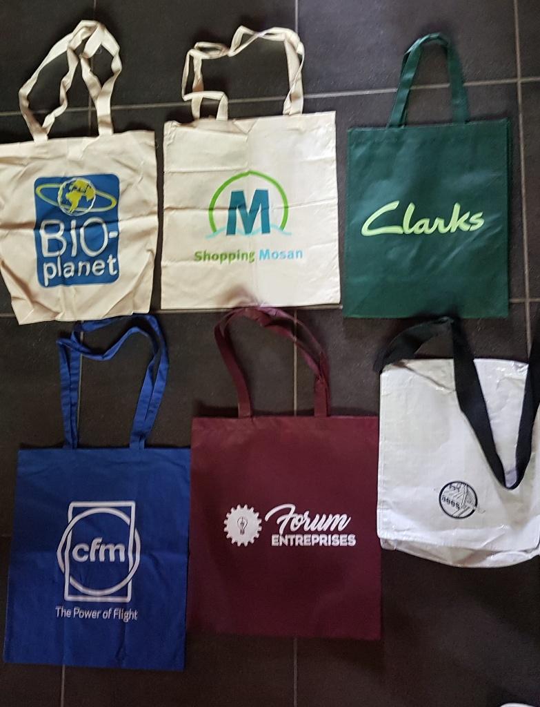 Lot 6 sacs en tissu tote bag neufs réutilisables, Enlèvement ou Envoi, Neuf, Shopper