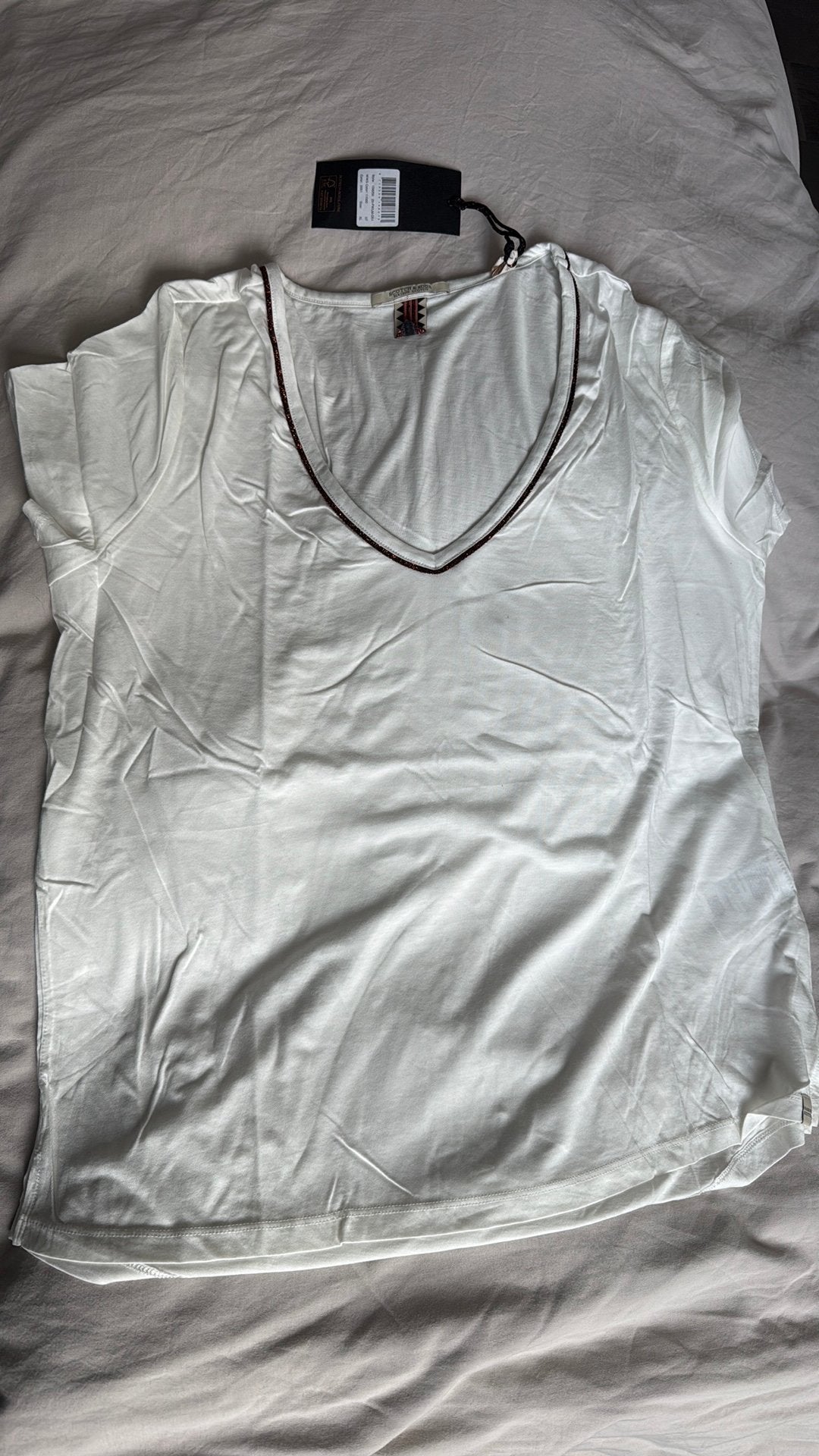 Witte t-shirt Scotch & Soda, Kleding | Dames, Wit, Maat 46/48 (XL) of groter, Nieuw, Ophalen of Verzenden