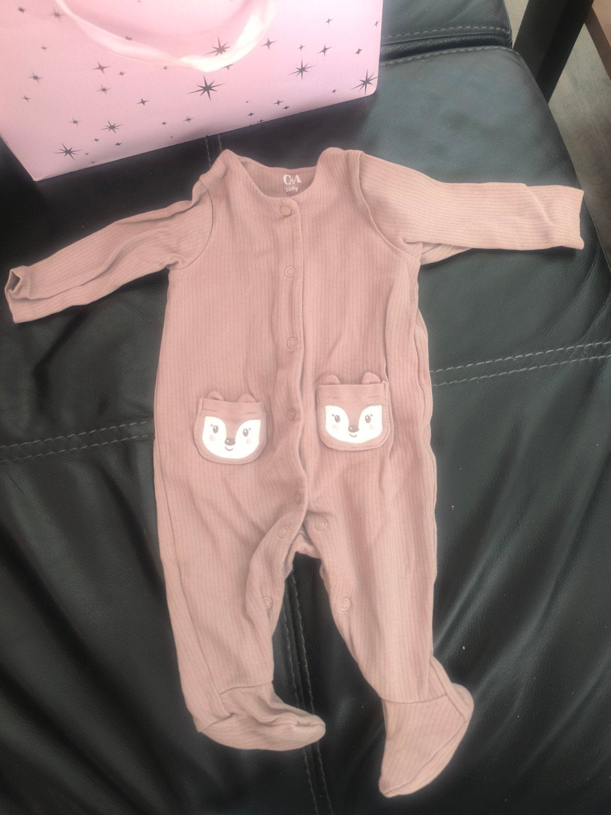 set van 3 rompertjes voor baby's van 0-2 maanden, Kinderen en Baby's, Babykleding | Maat 50, Nacht- of Onderkleding, C&A, Meisje