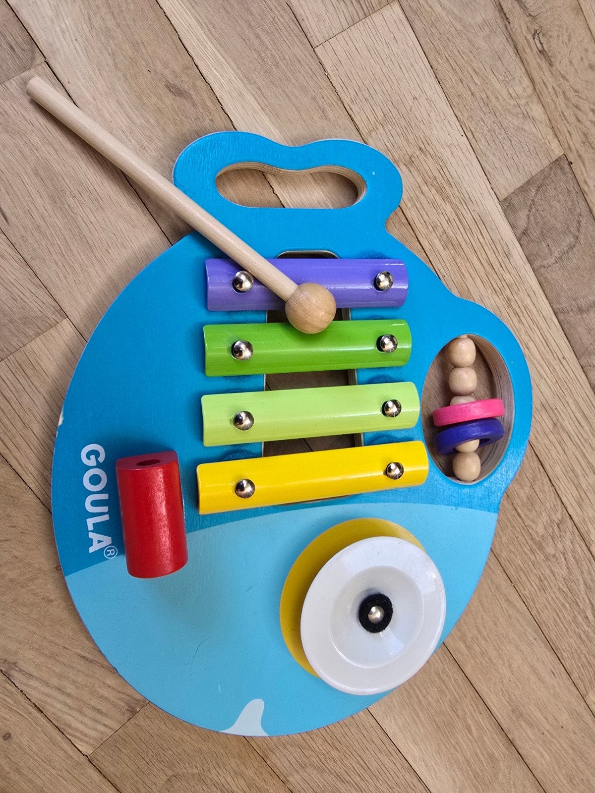 Goula houten muziekinstrument / xylofoon (vis), Ophalen, Gebruikt, Jongen of Meisje