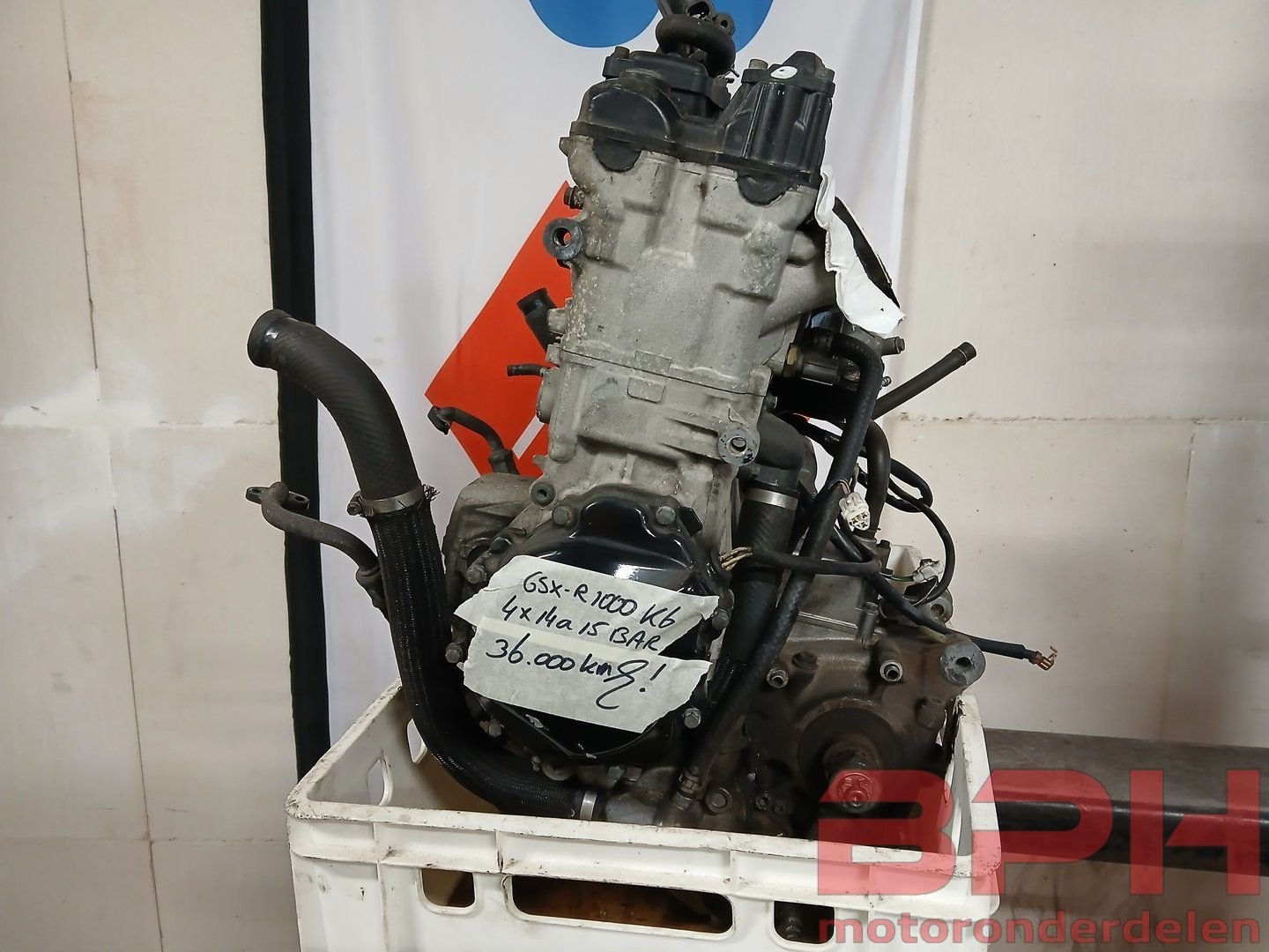 Motorblok Suzuki GSX-R 1000 K5 - K6 2005 t/m 2006 engine GSX, Motoren, Ophalen, Gebruikt, -, -