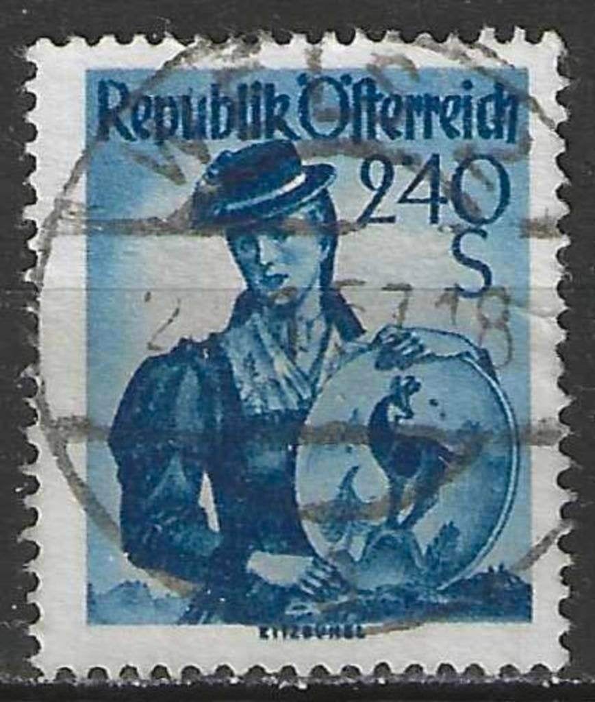 Oostenrijk 1951/1952 - Yvert 804 - Klederdrachten (ST), Verzenden, Gestempeld